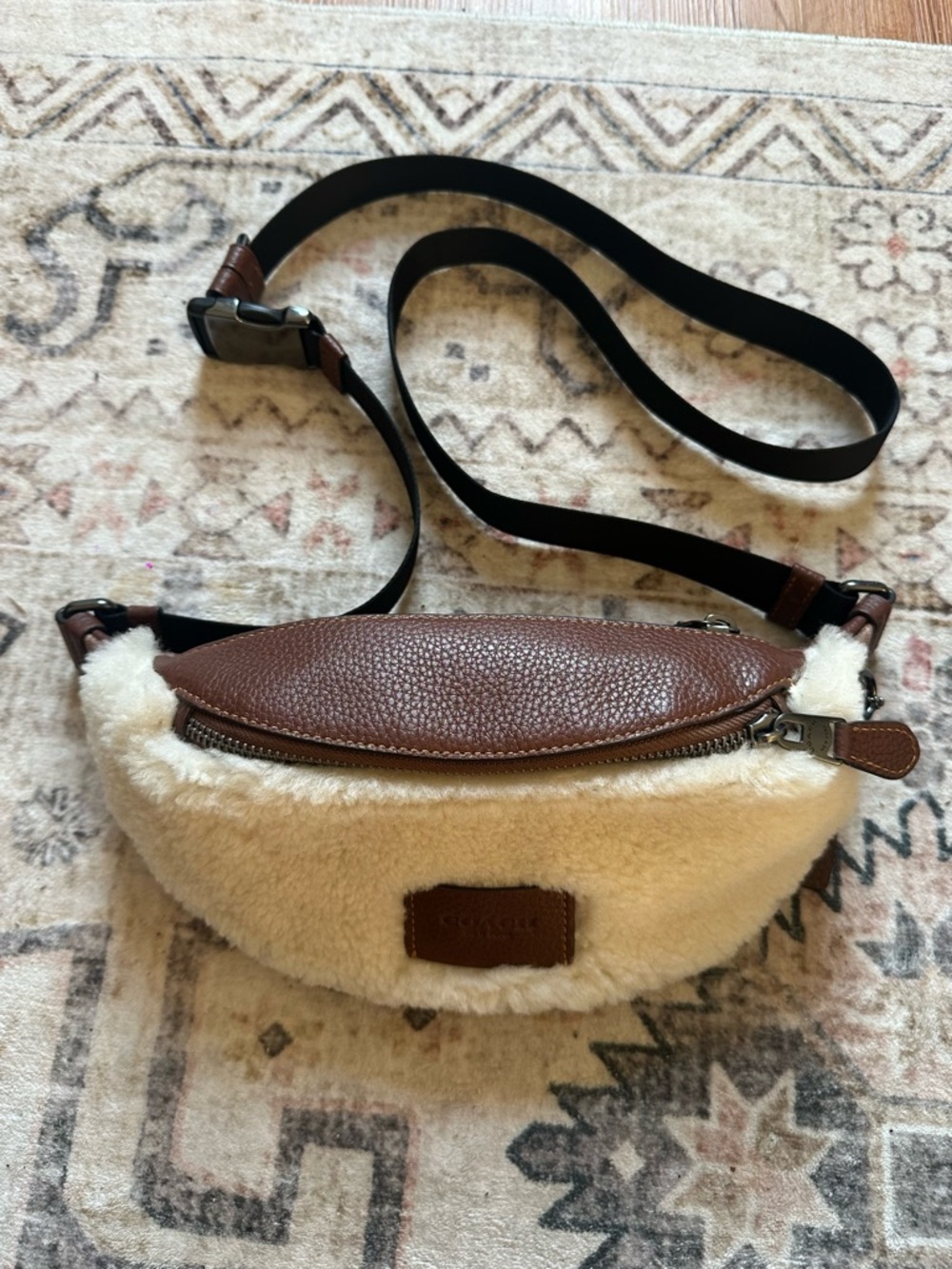 Coach Shearling Belt Bag